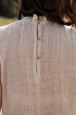 New Eadie Lifestyle Eadie Nadia Linen Top - Natural