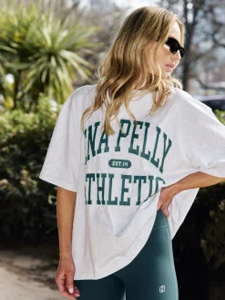 Best Ena Pelly Athletic Tee - White Marle