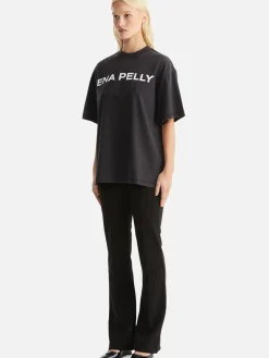 New Ena Pelly Chloe Oversized Tee - Vintage Black