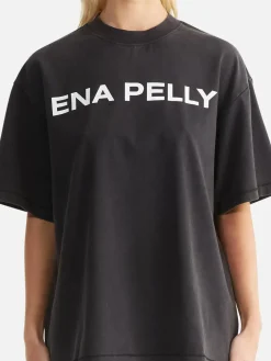 New Ena Pelly Chloe Oversized Tee - Vintage Black