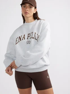 Online Ena Pelly Classic Collegiate Sweatshirt - White Marle