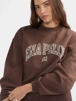 Hot Ena Pelly Classic Collegiate Sweatshirt - Mocha