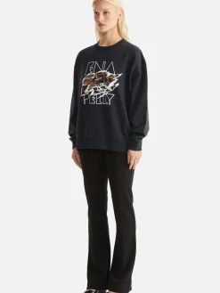 Sale Ena Pelly Lilly Oversized Sweater Tigers Eye - Vintage Black