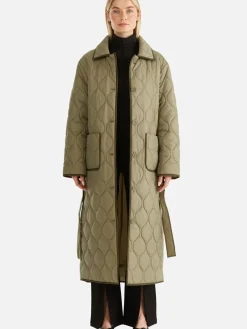 Discount Ena Pelly Louise Quilted Puffer Jacket - Hunter Green