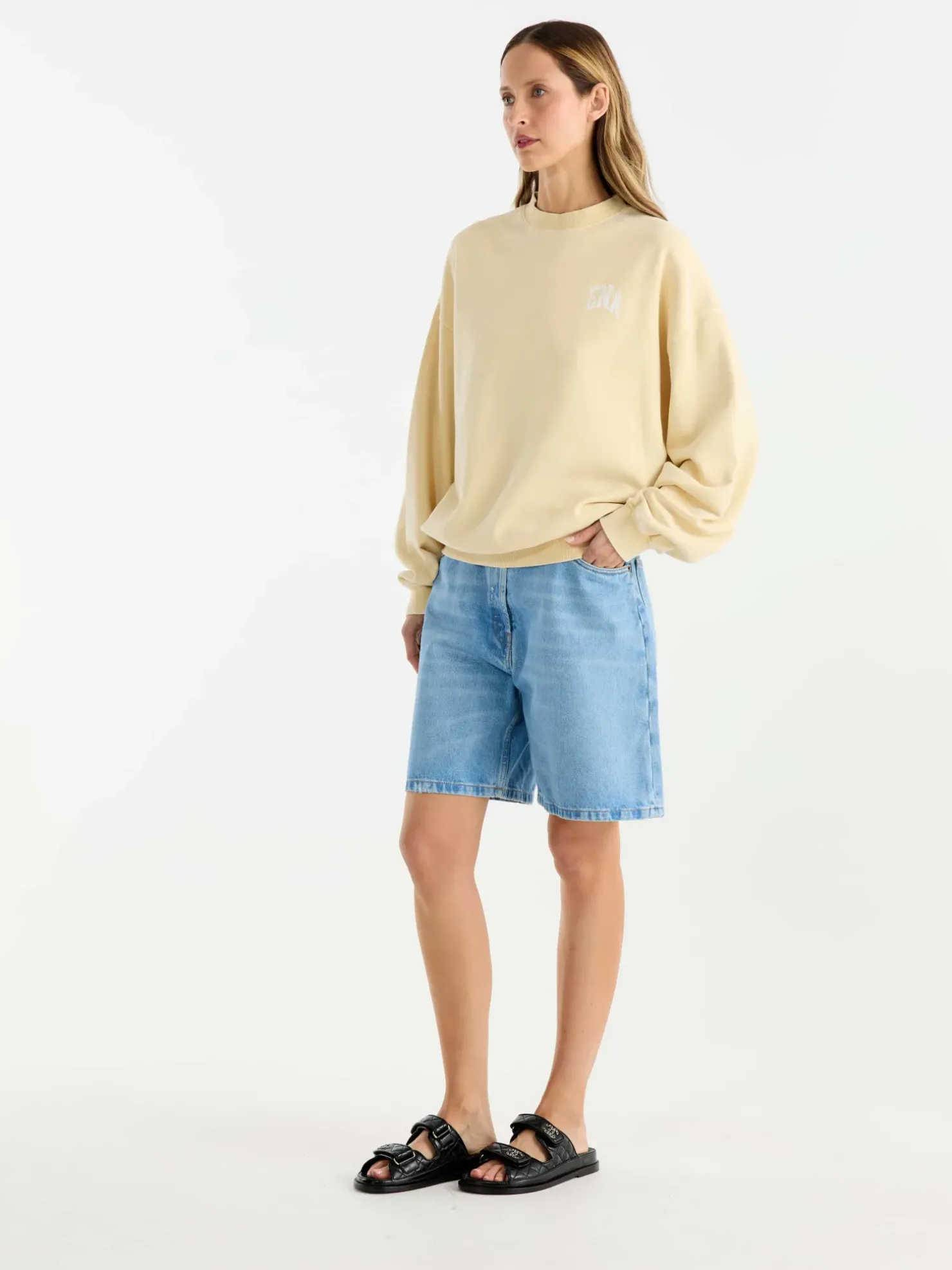 New Ena Pelly Vintage Sport Sweatshirt - Lemon