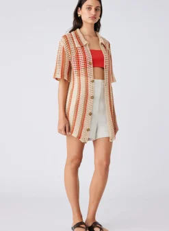 New Esmaee Saint Tropez Shirt - Natural Stripe