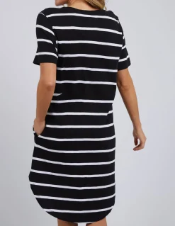 Online Foxwood Bay Stripe Dress- Black/White Stripe