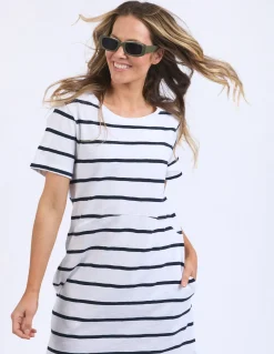 Outlet Foxwood Bay Stripe Dress - Navy