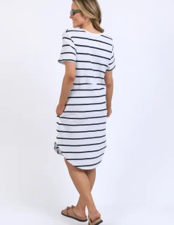 Outlet Foxwood Bay Stripe Dress - Navy