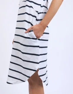 Outlet Foxwood Bay Stripe Dress - Navy