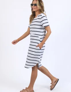 Outlet Foxwood Bay Stripe Dress - Navy