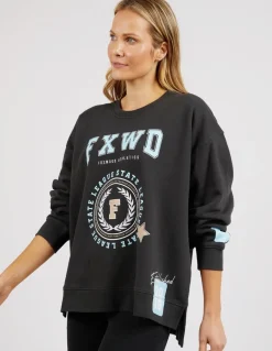 New Foxwood Get There Crew - Washed Black