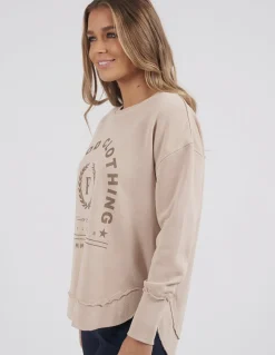 Clearance Foxwood Medalion Crew - Oatmeal