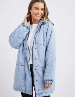 New Foxwood Rosalee Longline Jacket - Light Blue