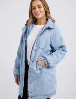 New Foxwood Rosalee Longline Jacket - Light Blue