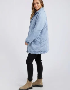 New Foxwood Rosalee Longline Jacket - Light Blue