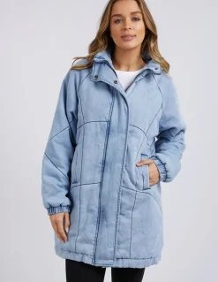 New Foxwood Rosalee Longline Jacket - Light Blue