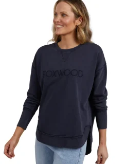 Clearance Foxwood Simplified Crew- Washed Navy