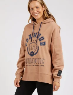 Discount Foxwood Varsity Hoody - Latte