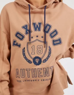 Discount Foxwood Varsity Hoody - Latte
