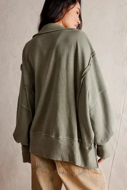 Fashion Free People Camden Henley - Laurel Oak