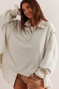 New Free People Camden Henley - Grey Opal