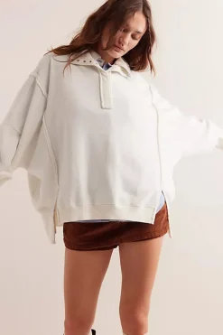New Free People Camden Henley - Optic White