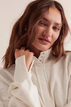 New Free People Camden Henley - Optic White