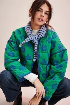 Best Free People Chloe Jacket - Grass Combo