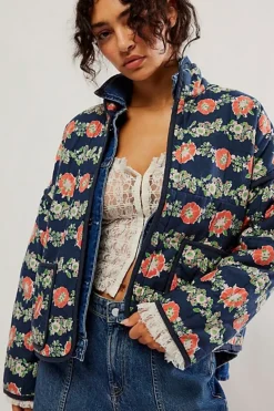 New Free People Chloe Jacket- Dusk Combo