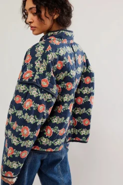 New Free People Chloe Jacket- Dusk Combo