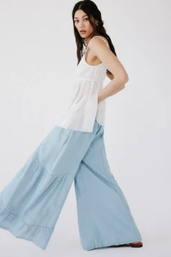 Online Free People Dawn on Me Wide Leg Jeans - Moonlit