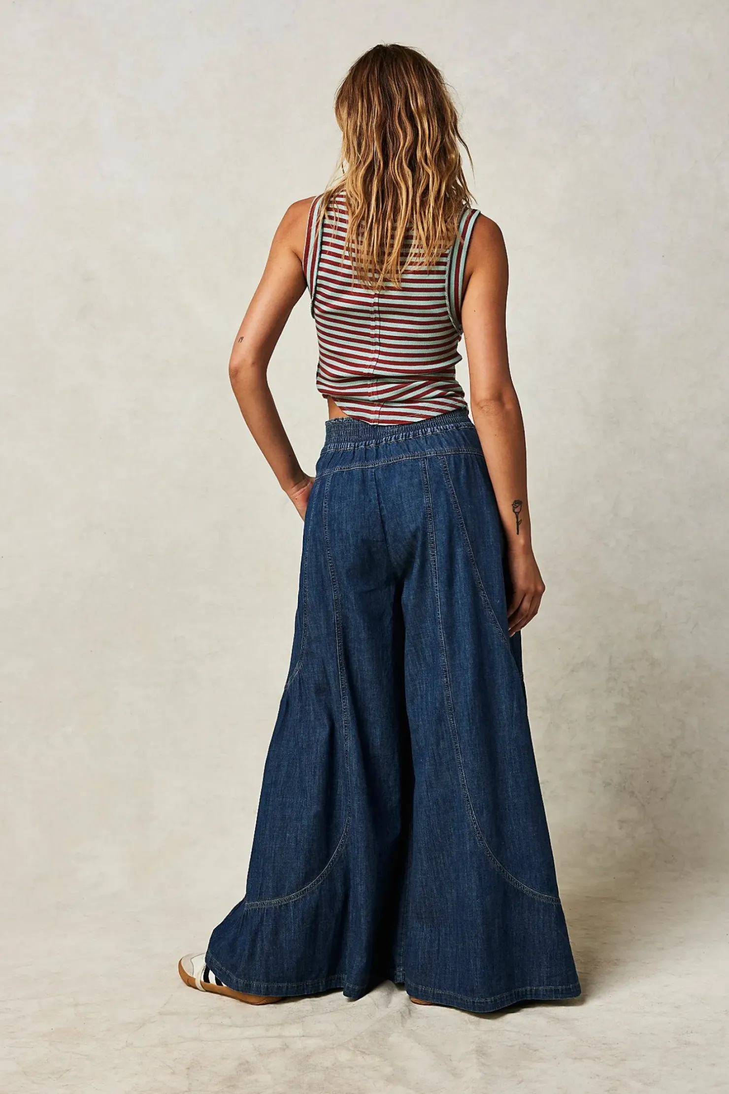 Outlet Free People Dawn on Me Wide Leg Jeans - London Blue