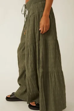 Hot Free People In Paradise Wide Leg Pant - Dried Basil
