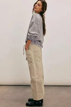 Online Free People Moxie Low Slung Pull On Barrel Jeans - Jetty