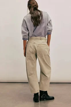 Online Free People Moxie Low Slung Pull On Barrel Jeans - Jetty