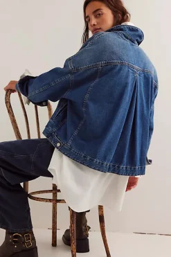 Hot Free People Opal Swing Denim Jacket - Got The Blues