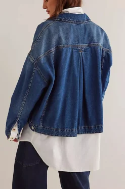 Hot Free People Opal Swing Denim Jacket - Got The Blues