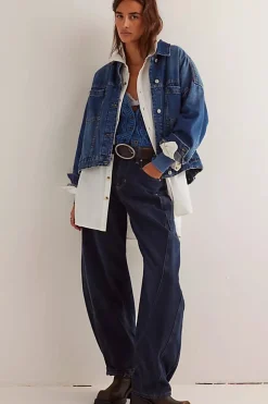Hot Free People Opal Swing Denim Jacket - Got The Blues