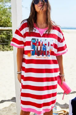 Clearance Hammill & Co Hammill & Co Beach Sweat Dress - Red/White Stripe