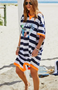 Outlet Hammill & Co Hammill & Co Beach Sweat Dress - Navy/White Stripe