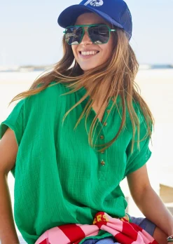 Discount Cat Hammill Hammill & Co Island Soul Shirt - Emerald