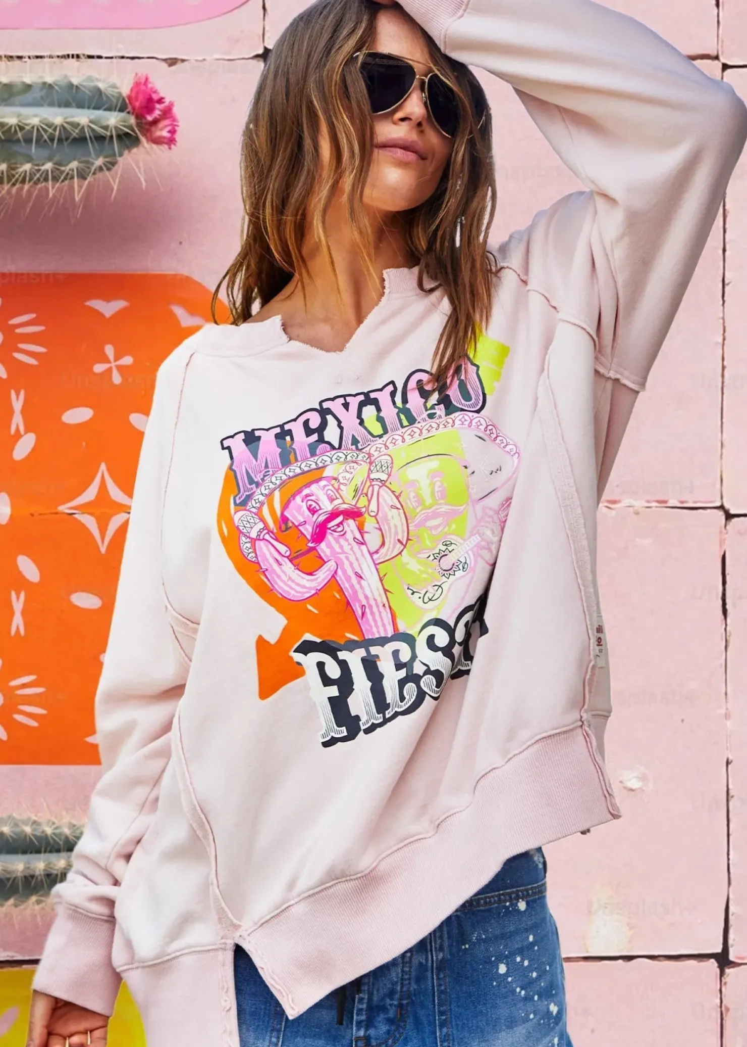 Hot Hammill & Co Hammill & Co Vintage Fiesta Sweat - Pink