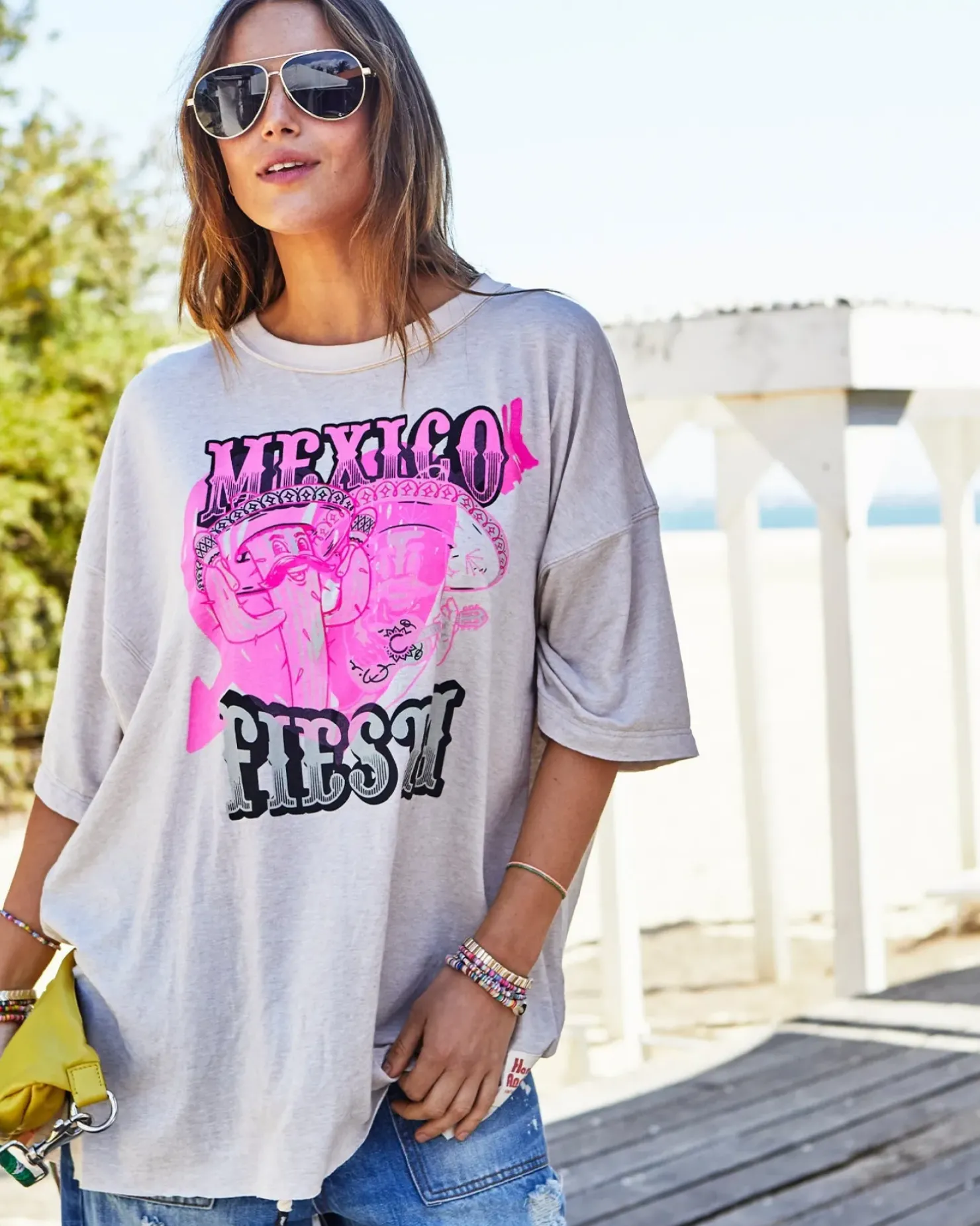 Clearance Hammill & Co Hammill & Co Vintage Fiesta Tee - Natural