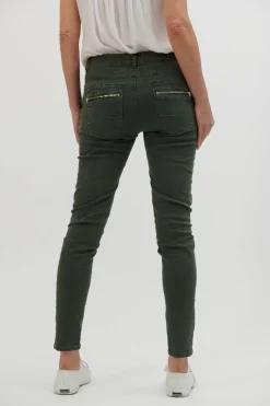 Hot Italian Star Button Jean - Military