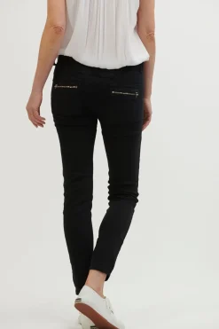 Outlet Italian Star Button Jean - Black