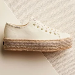 Outlet Keds Tripe Up Canvas Jute Foxing - Natural