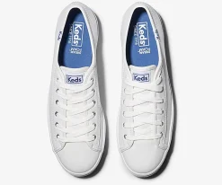 Sale Keds Triple Kick Leather- White