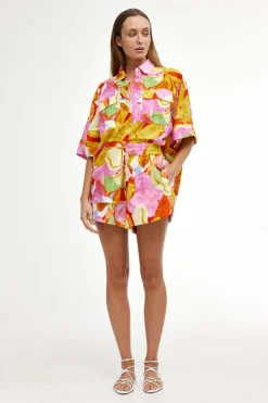 Fashion Kinney Juniper Shirt - Capri Abstract