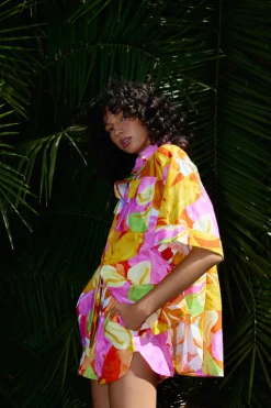 Fashion Kinney Juniper Shirt - Capri Abstract